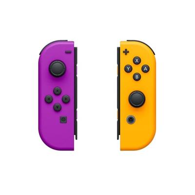 Coppia di Joy-Con sinistra neon viola e destra neon arancione destra