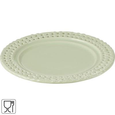 J-Line bord groen 20 cm | 8 stuks