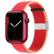 Nylon bandje met klemsluiting - Rood - Geschikt voor Apple Watch 38mm / 40mm / 41mm / 42mm - thumbnail