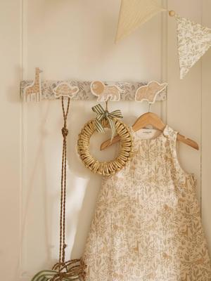 Kapstok 4 dieren BABYLON beige, bedrukt Kapstok 4 dieren BABYLON beige, bedrukt