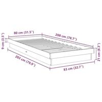Bedframe zonder matras 80x200 cm massief eikenhout - thumbnail