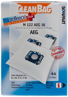 Scanpart CleanBag M122AEG16 stofzuigerzak microfleece+ AEG gr.28