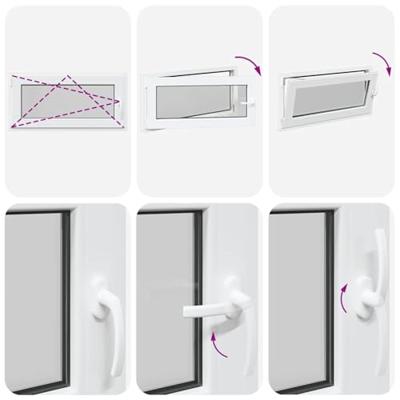 Kelderraam "RISOR" 100x50 cm draai-kiep DIN links wit