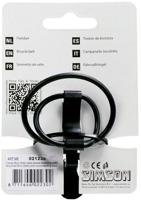 Fietsbel Simson ø23mm met rubber elastiek bevestiging - zwart - thumbnail