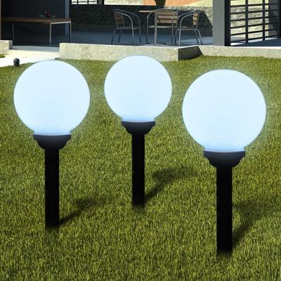 VidaXL Tuinpadlampen 3 st met grondpin led 20 cm