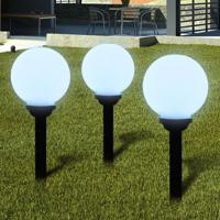 VidaXL Tuinpadlampen 3 st met grondpin led 20 cm - thumbnail