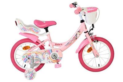 Volare unicorn kinderfiets - meisjes - 14 inch - roze