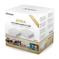 STRONG MESHKIT1200 Atria - WiFi Mesh System voor thuis: 200m2 WiFi-dekking. Meer schaduwzones. Verhoog je wifi tot 1200 Mbps. 3 Gigabit Ethernet-poorten. Ideaal Fiber Internet Box. - thumbnail