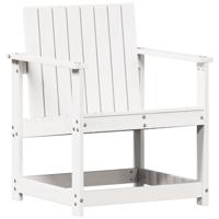 3-delige Loungeset massief grenenhout wit - thumbnail