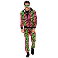 Neon Rave Trainingspak Zebraprint Gekleurd - thumbnail