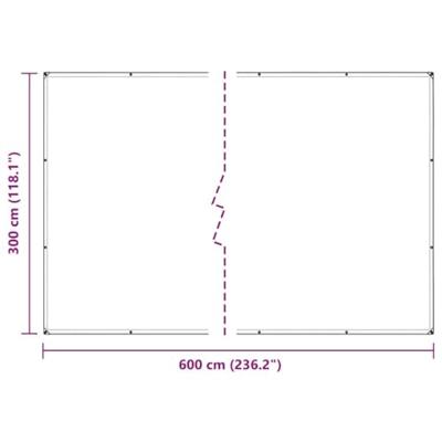 Plantenafdekking met zeilringen 3x6 m PVC Plantenafdekking met zeilringen 3x6 m PVC