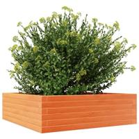 Plantenbak 80x80x23 cm massief grenenhout wasbruin - thumbnail