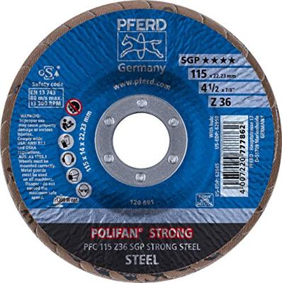 PFERD TOOLS 67788015 PFC 115 Z 36 SGP STRONG STEEL Lamellenschijf Diameter 115 mm Boordiameter 22.23 mm Staal 10 stuk(s)