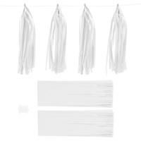 Creativ Company Tassels, afm 12x35 cm, 14 gr, wit, 12 stuk/ 1 doos - thumbnail