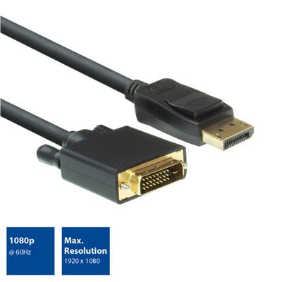 ACT Displayport naar DVI kabel M/F 1,8m