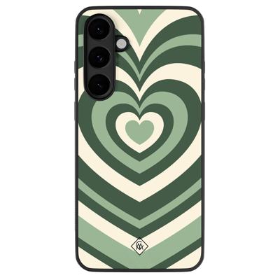 Samsung Galaxy S25 FE hoesje - Hart swirl groen Samsung Galaxy S25 FE hoesje - Hart swirl groen