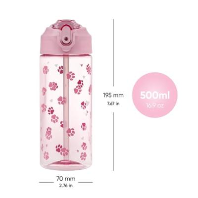 Baagl Pootjes Drinkfles 500ml met Rietje