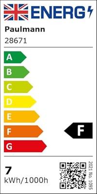 Paulmann 28671 LED-lamp Energielabel F (A - G) E27 Peer 6.5 W = 48 W Warmwit (Ø x h) 60 mm x 106 mm 1 stuk(s)