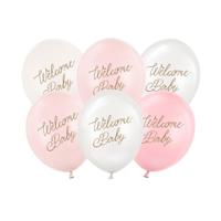 Ballonnen Welcome Baby Roze Mix Professional (6st) - thumbnail