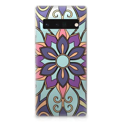 Google Pixel 6 Pro | TPU Case | Purple Flower