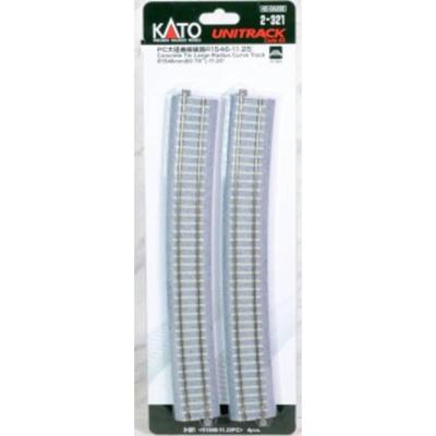 H0 Kato Unitrack 2-321 Gebogen rails 4 stuk(s)