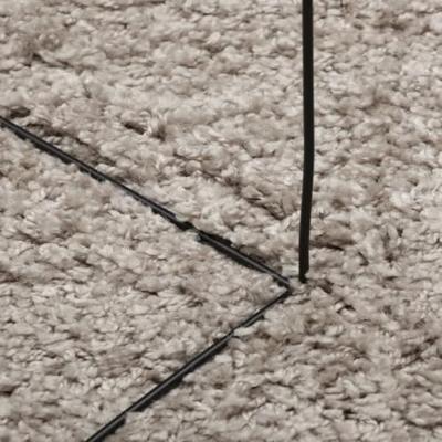 VidaXL Vloerkleed pamplona shaggy hoogpolig modern ø 80 cm beige VidaXL Vloerkleed pamplona shaggy hoogpolig modern ø 80 cm beige