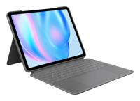Logitech Combo Touch iPad Air 13-inch (M2)(2024) Toetsenbordhoes - Afneembaar toetsenbord met achtergrondverlichting en kickstand, comfortabel typen, multifunctionele modus - Grijs, QWERTY - thumbnail