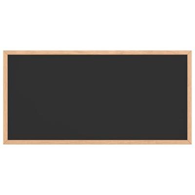 Krijtbord met massief grenenhouten frame 60x30 cm zwart