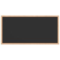 Krijtbord met massief grenenhouten frame 60x30 cm zwart - thumbnail