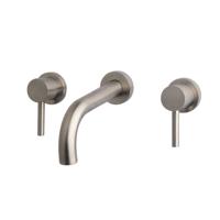 OUTLET BWS Wastafelkraan Inbouw Round 2- knops RVS Look (incl inbouwdeel) - thumbnail