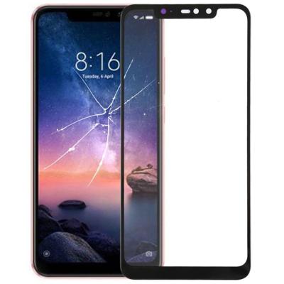 Voorste scherm buitenste glaslens voor Xiaomi Redmi Note 6 Pro(Black)