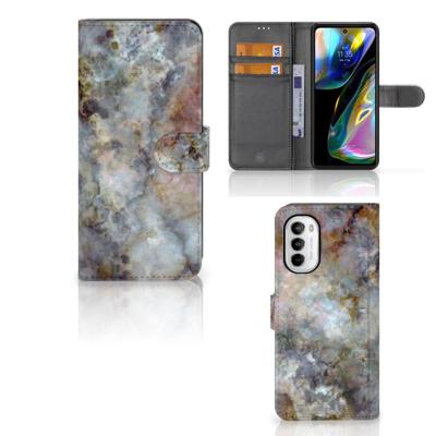 Motorola Moto G52 | Moto G82 | Bookcase | Marmer Grijs