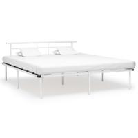 Bedframe metaal wit 180x200 cm - thumbnail