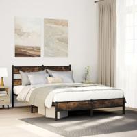 Bedframe met hoofdbord zonder matras sonoma eiken 140x200 cm - thumbnail