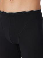 Heren Onderbroek lang 95/5 - Biologisch katoenen lange heren pantalon met sluiting - Zwart en Blauw - thumbnail