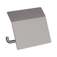 Toiletrolhouder Met Klep HansGrohe AddStoris Geborsteld Zwart Chroom - thumbnail