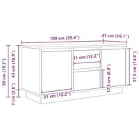 Tv-meubel met LED-verlichting 100x41x50 cm zwart eikenkleurig - thumbnail