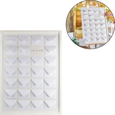 Ginger Ray gastenboek enveloppen op frame 72 cm | 5 stuks