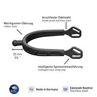 Ultra fit x-grip rvs 20 mm zwart zwart - thumbnail