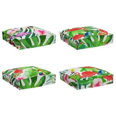 VidaXL Kussen bloemen 4 pcs multikleur 40 x 40 x 8 cm oxford stof VidaXL Kussen bloemen 4 pcs multikleur 40 x 40 x 8 cm oxford stof
