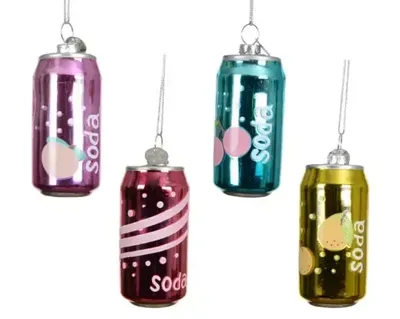 Decoris kersthanger glas blikje - assortiment