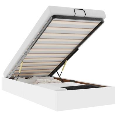 Bedframe zonder matras 90x190 cm kunstleer wit - thumbnail