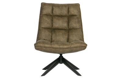 WOOOD Jouke fauteuil leerlook Groen
