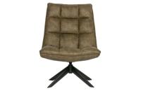 WOOOD Draaifauteuil 'Jouke' PU leder, kleur Groen - thumbnail