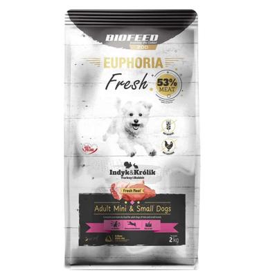 BIOFEED Euphoria Fresh Adult Mini & Small Turkey with rabbit - droog hondenvoer - 2kg