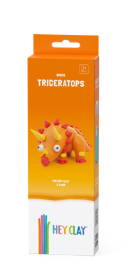 Hey-Clay triceratops 3 cans boetseerklei