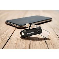 SanDisk iXpand™ Flash Drive Go USB-stick smartphone/tablet Zwart, Zilver 256 GB USB-A 3.2 Gen 1, Apple Lightning - thumbnail