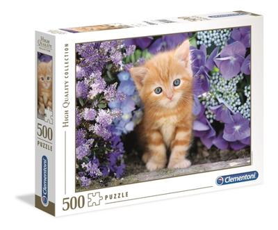 Clementoni puzzel kat met bloemen, 500st.