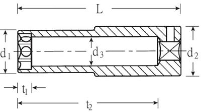 Stahlwille 3466 16- 5/8 02140036 Zeskant Dopsleutelinzetstuk 3/8 (10 mm)