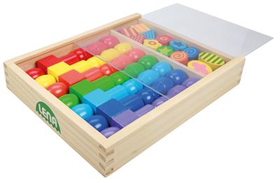 Super Grote Houten Kralen Cassette